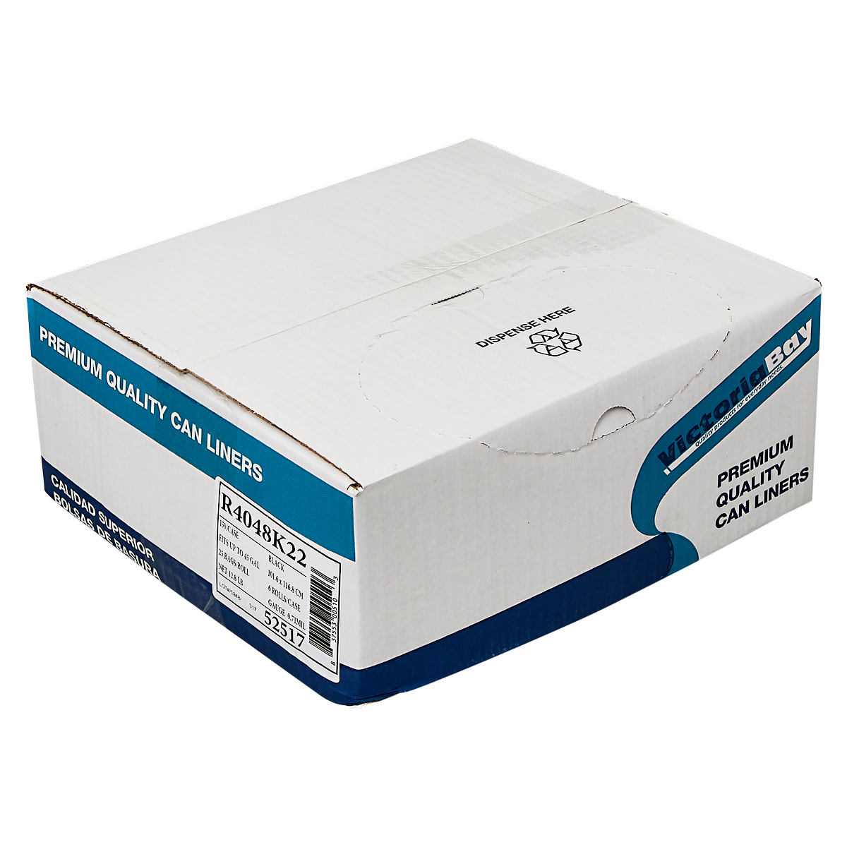 インディバ　キャパ　40ミリ Victoria Bay Can Liner 40X48 IN Black Plastic 22MIC Roll 25 Count