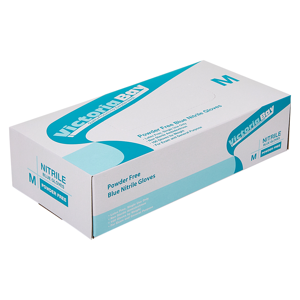 MIAN HM SS-β 1000ml Victoria Bay Examination Gloves Medium (MED) Blue 3MIL Nitrile