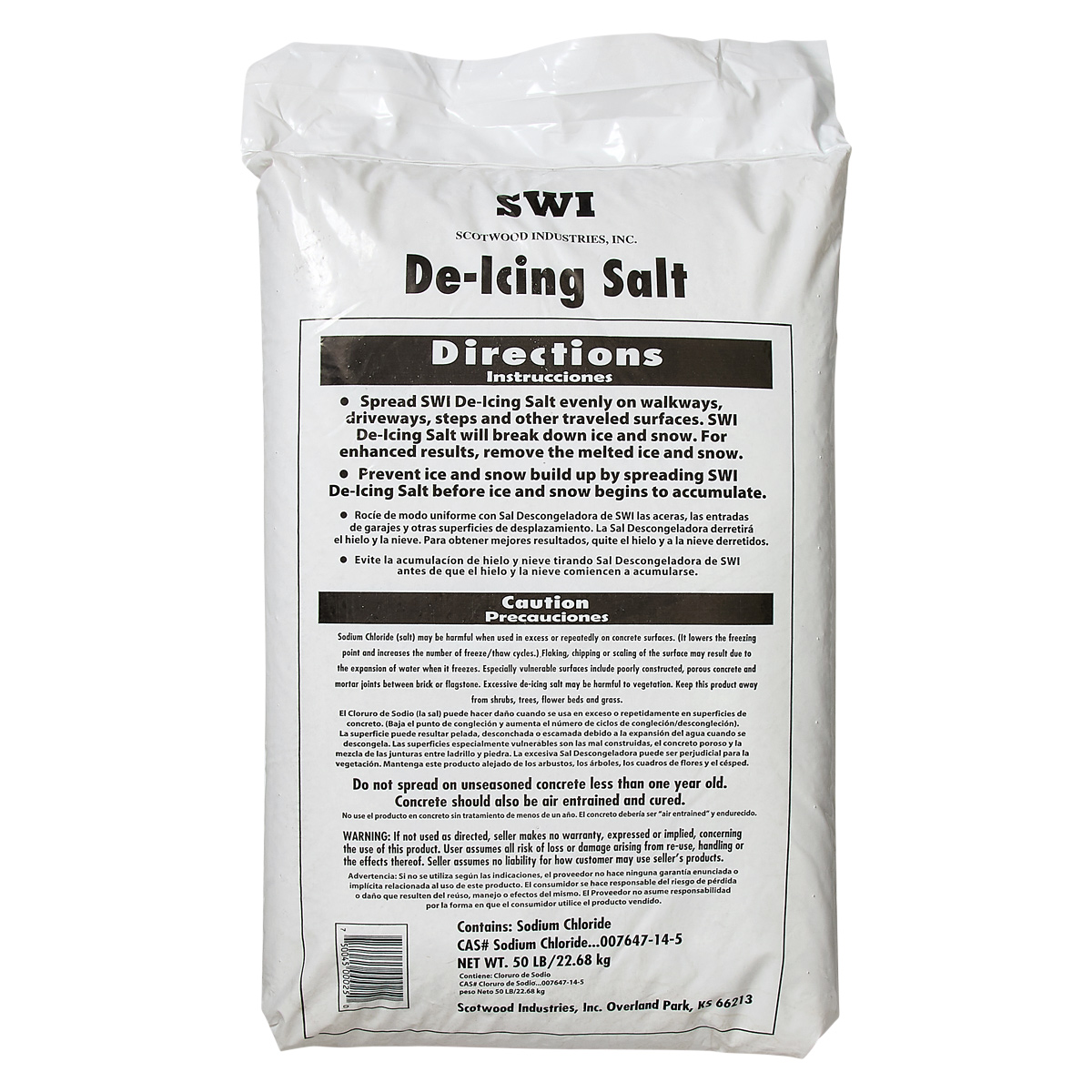 Ice Melt 50 LB Rock Salt Bag 1/Bag | Imperial Dade