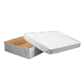 邦楽 NEKTAD/cakebox Cake Box Full Size 26.5X18.5X5 IN Corrugated Paperboard White
