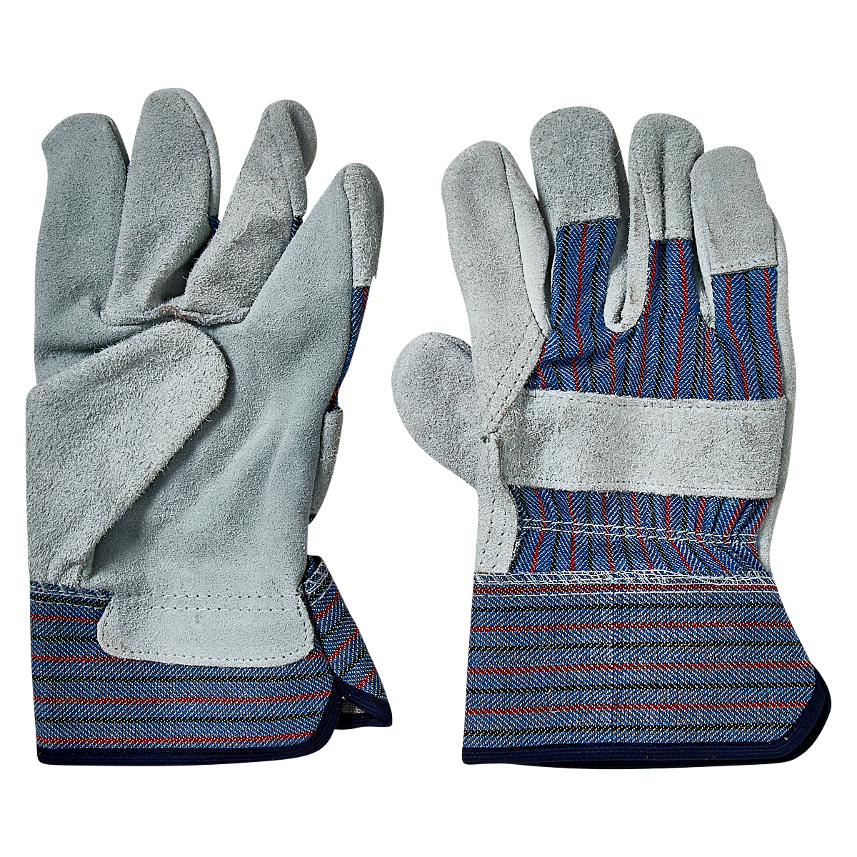 Gloves Large (LG) Red Blue Black Leather Palm 1 Count/Pack 72