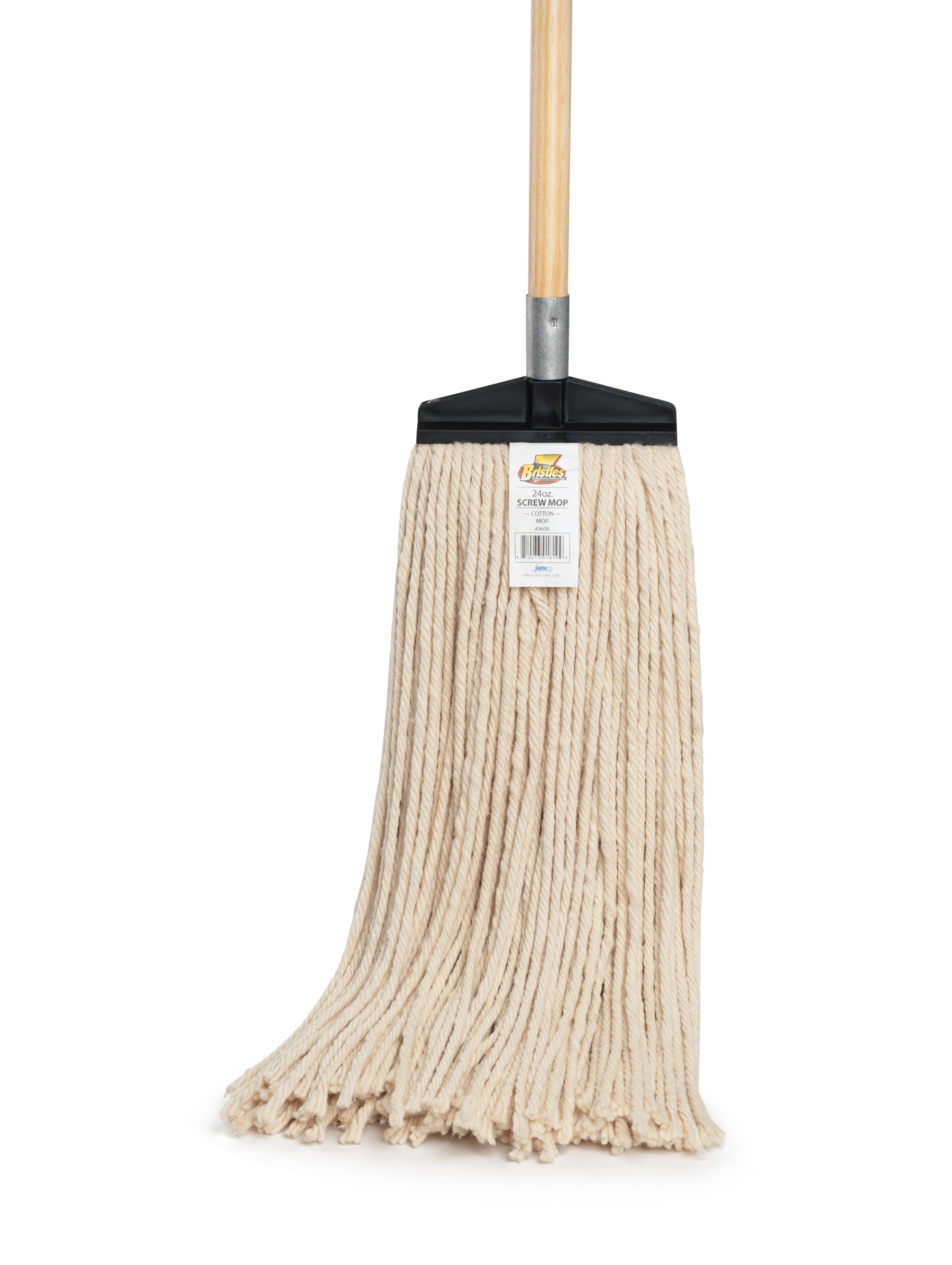 Mop Head 24 OZ Cotton 4PLY Cut End Screw Top Plastic Cover 1/Each