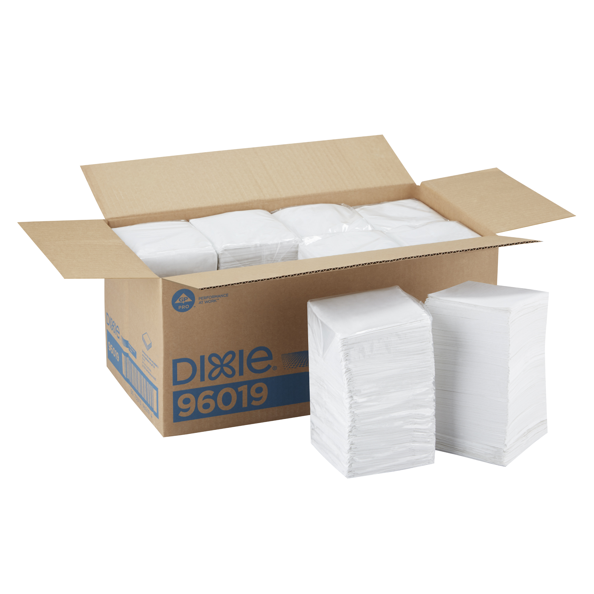 Dixie® Beverage Napkins 9.5X9.5 IN White Paper 1PLY 1/4 Fold 500