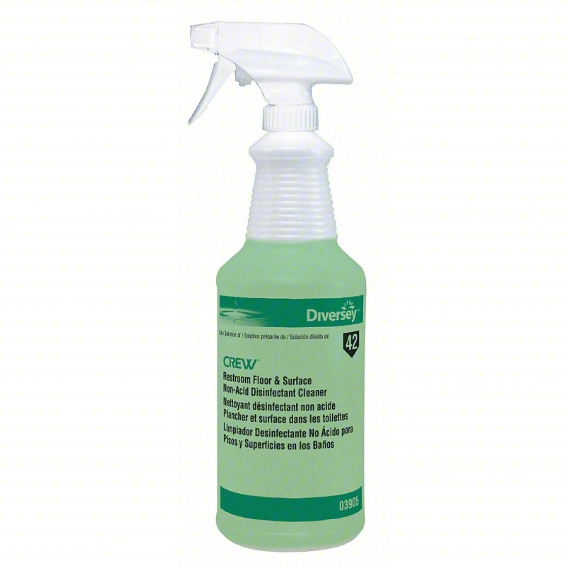 Crew Restroom Floor & Surface Non-Acid Disinfectant Cleaner Spray