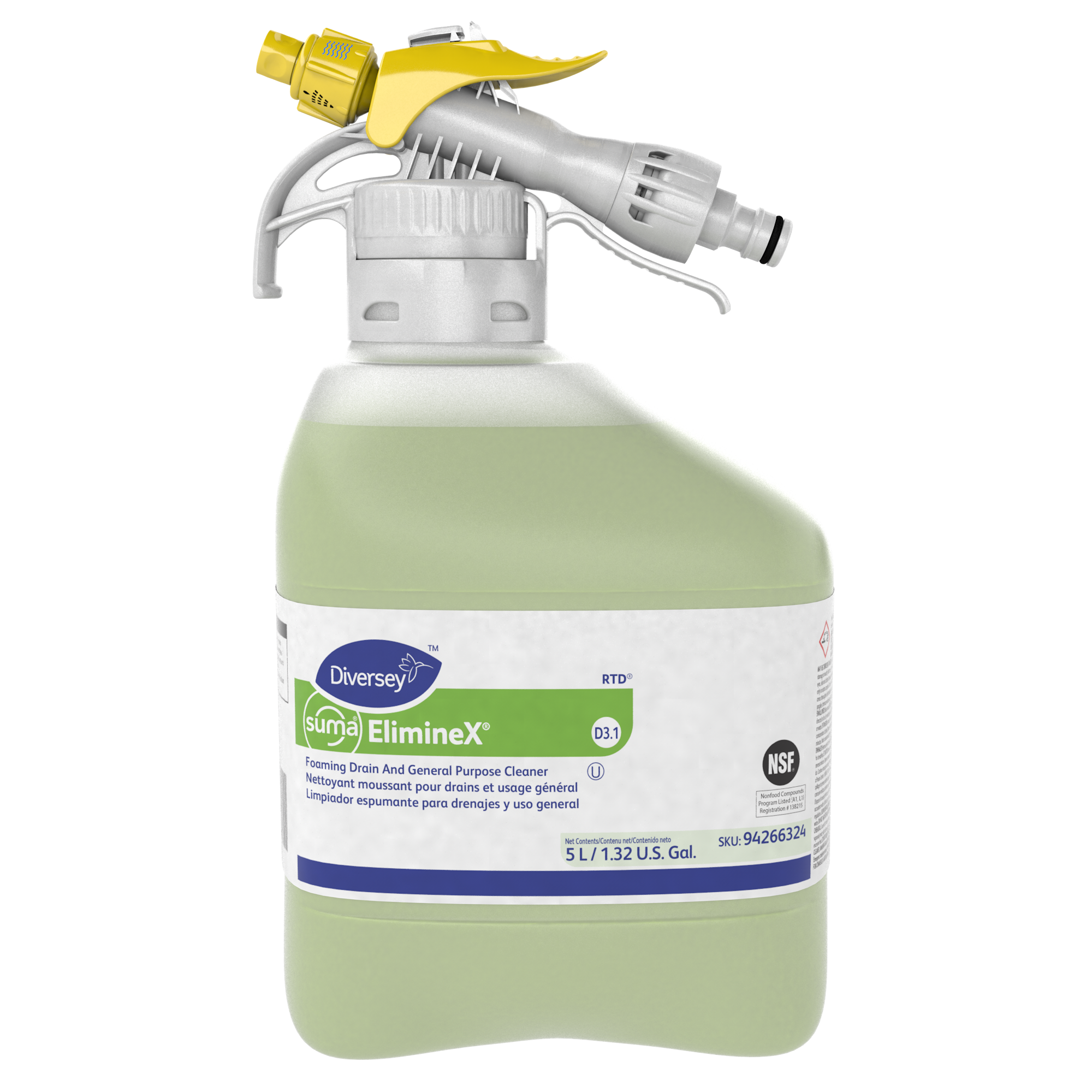 Suma® Eliminex Drain Cleaner 5 L General Purpose Liquid RTD Foam