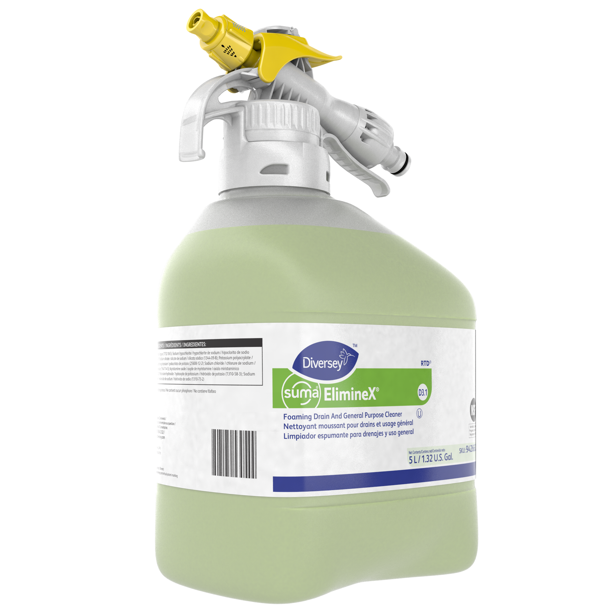 Suma® Eliminex Drain Cleaner 5 L General Purpose Liquid RTD Foam