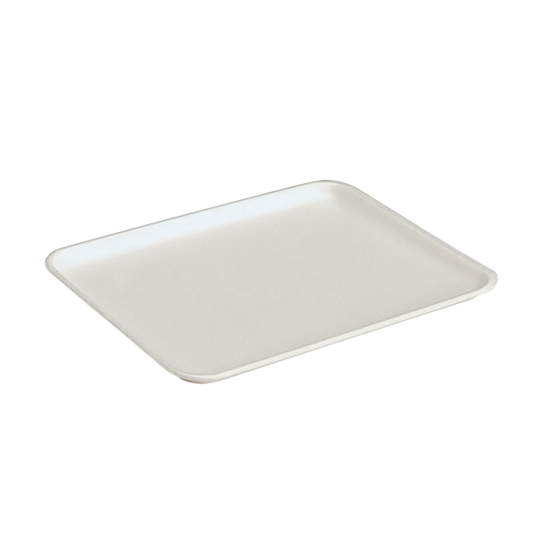 1525S Meat Tray 8X14.75X0.9 IN Polystyrene Foam White Rectangle
