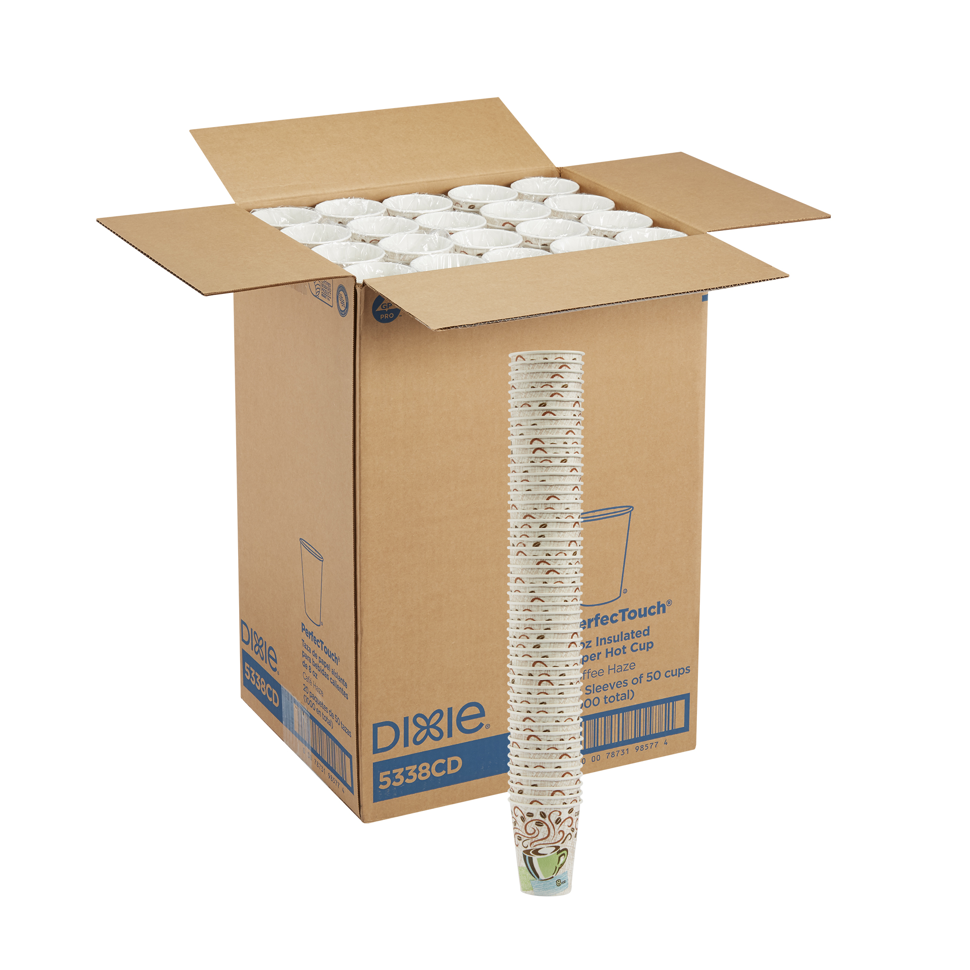 Dixie® Perfect Touch Hot Cup Insulated 8 OZ Double Wall Poly