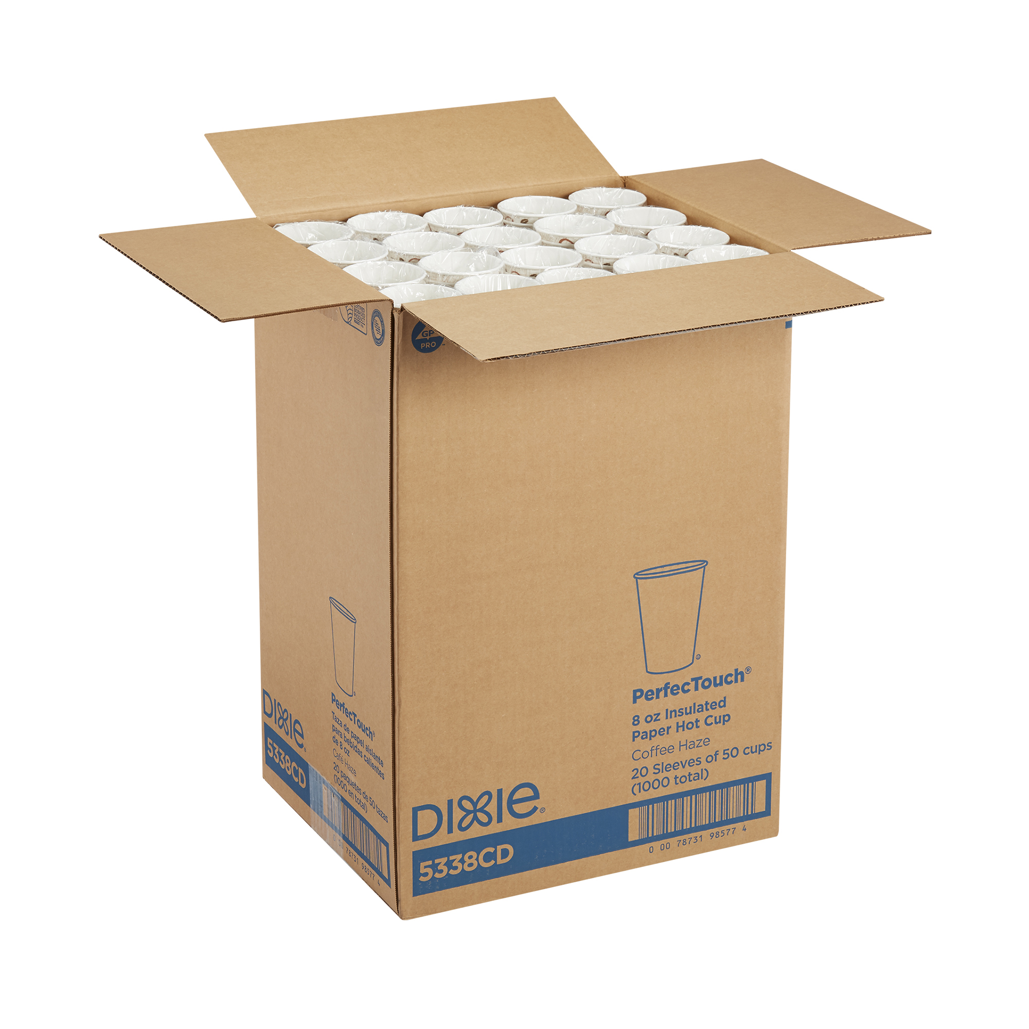 Dixie® Perfect Touch Hot Cup Insulated 8 OZ Double Wall Poly