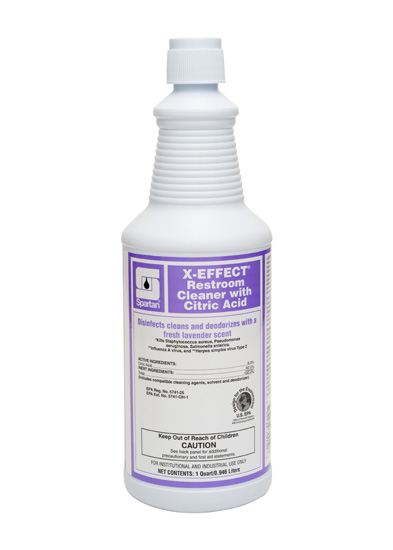 chemical X-EFFECT® Restroom Cleaner with Citric Acid Lavender 1 QT Acidic