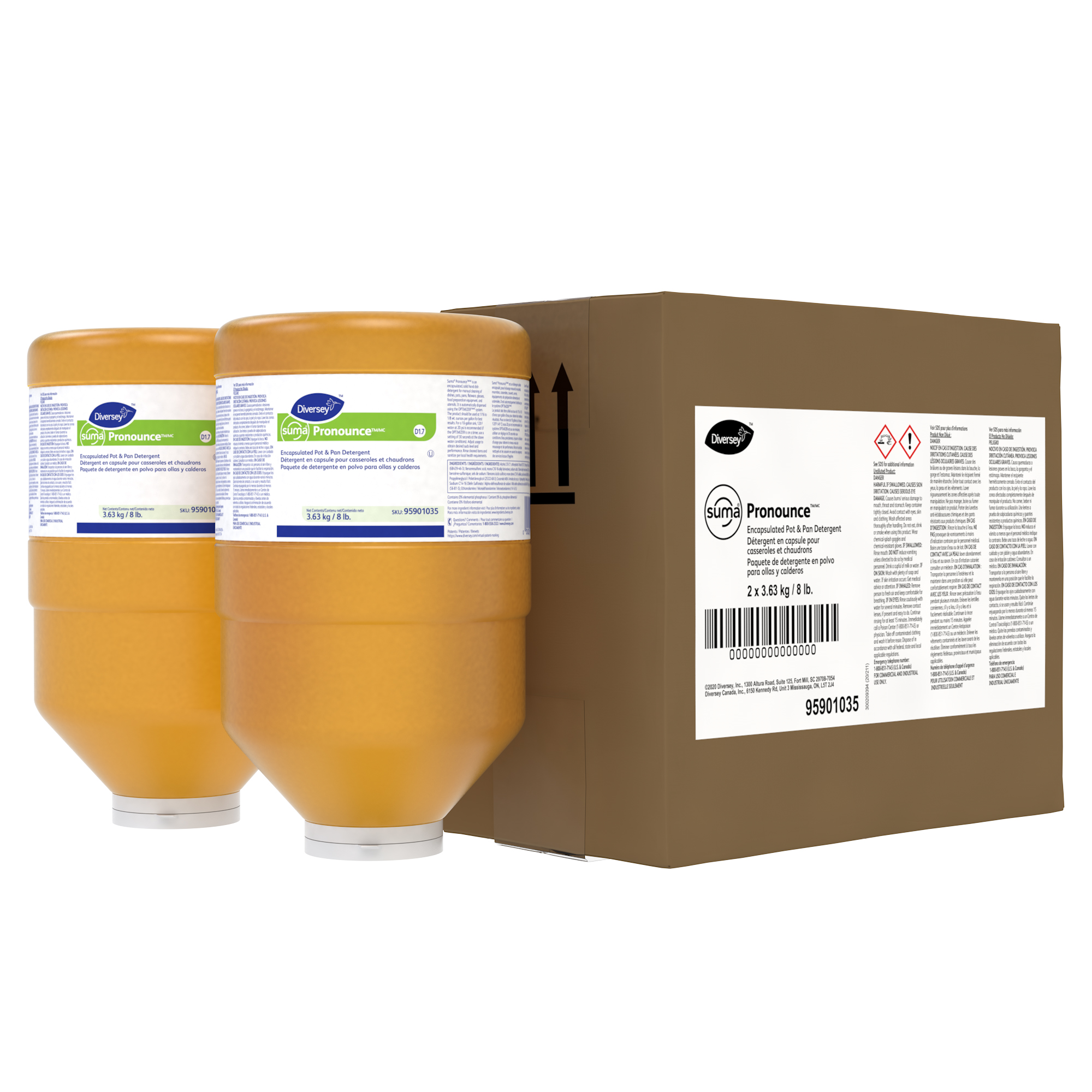 Suma® Pronounce TM/MC D1.7 Citrus Scent Manual Pot & Pan Detergent