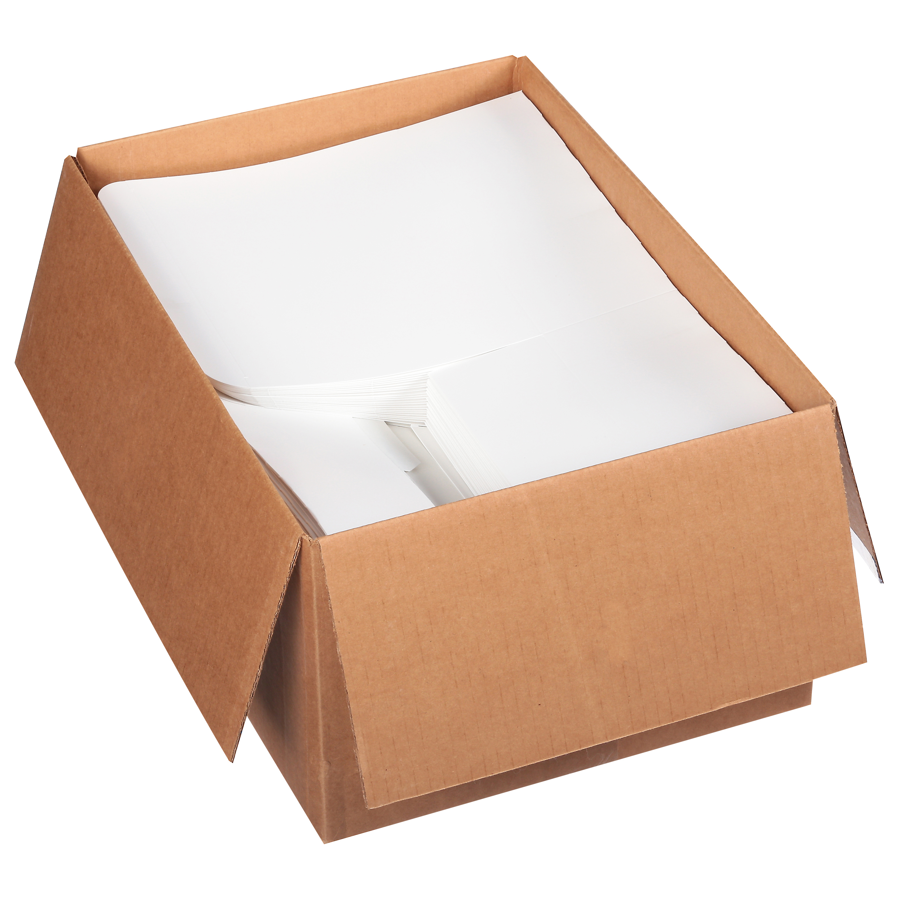 Take-Out Box Hinged With Flat Lid 9.5X7.5X3.63 IN Paperboard White