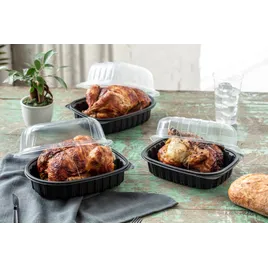 Roasted Chicken Roaster Container & Lid Combo Medium (MED) 50 OZ