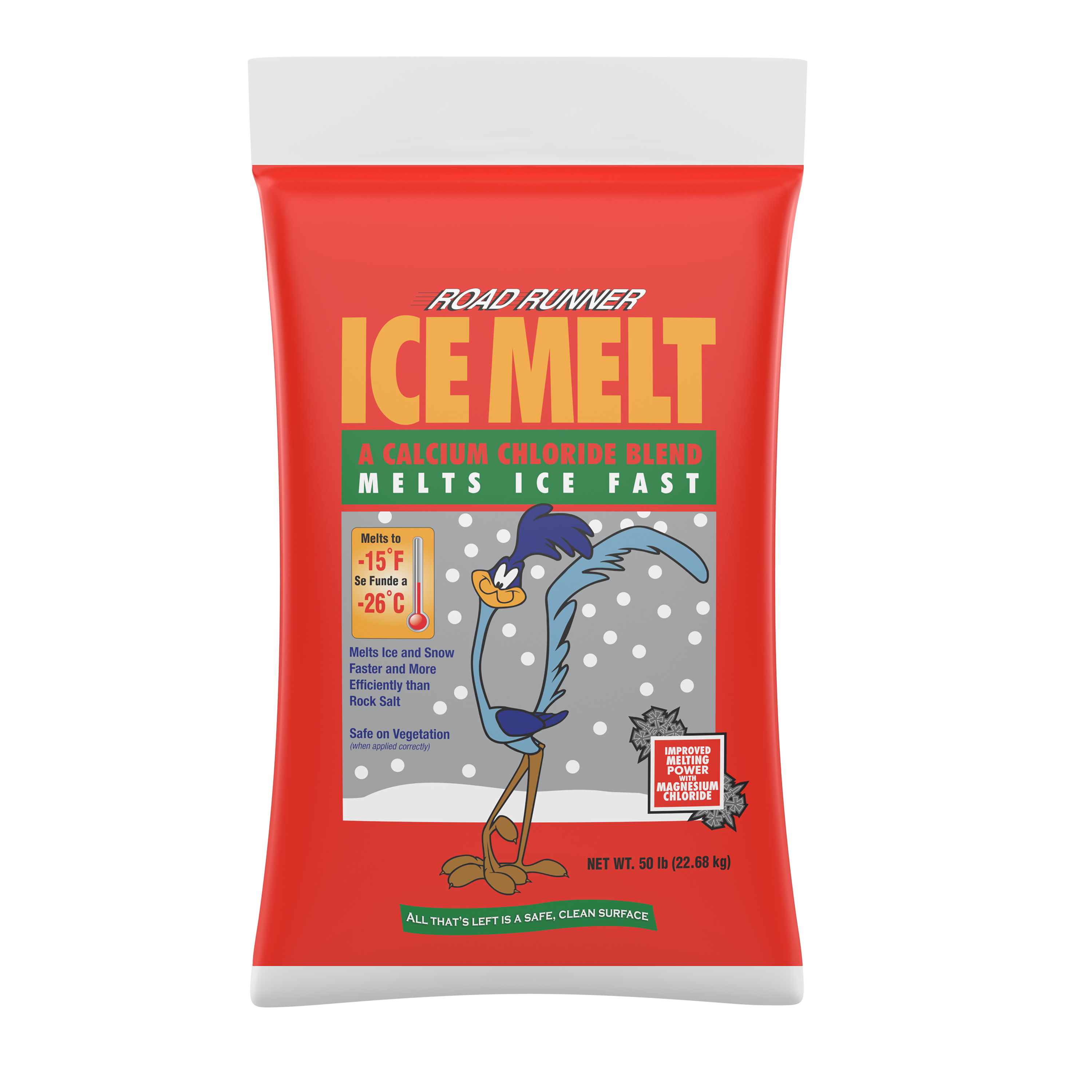 Road Runner Ice Melt 50 LB Calcium Chloride Sodium Chloride