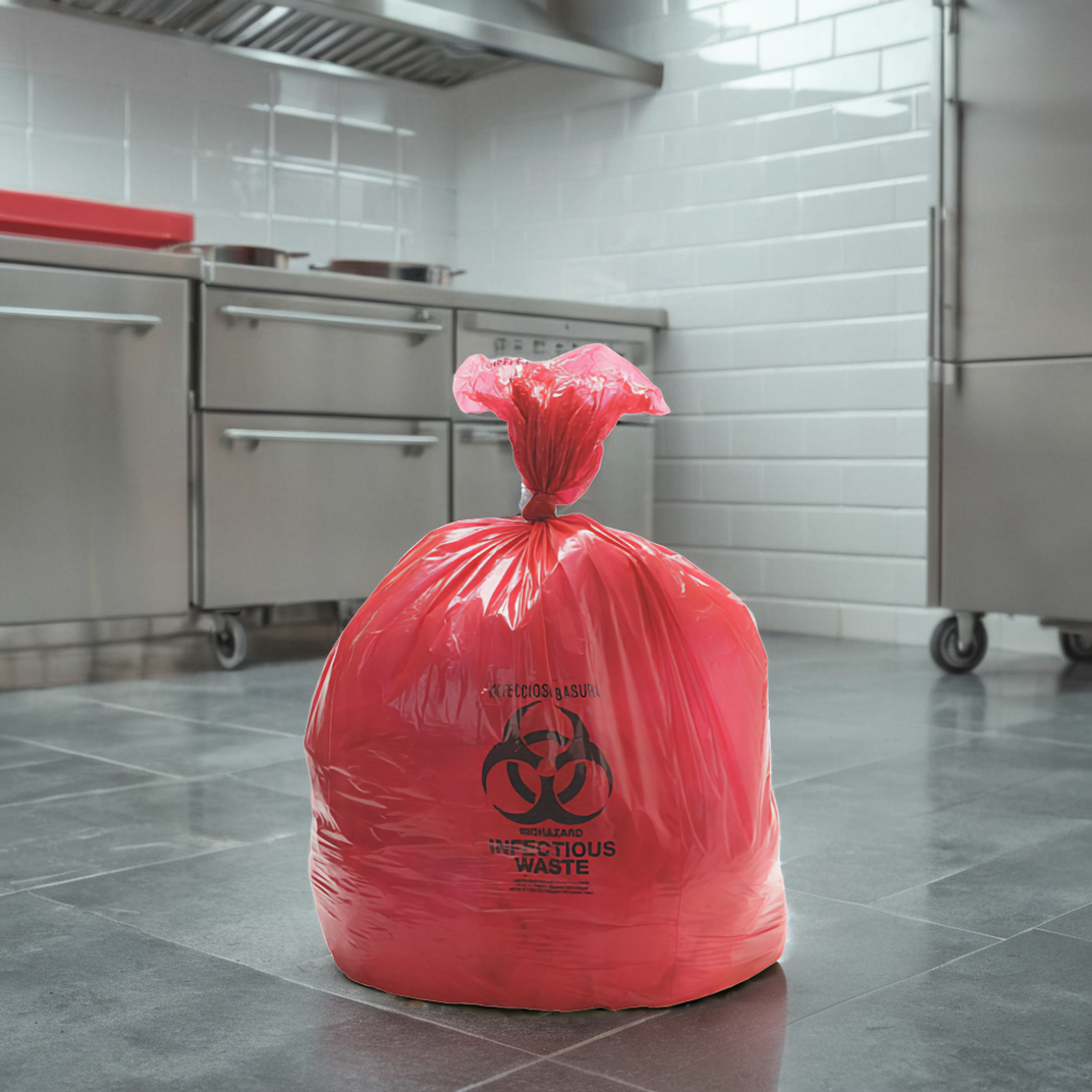 バッグ risk-junk Biohazard Bag 45X49 IN Red Plastic 1.3MIL 150/Case | Imperial Dade