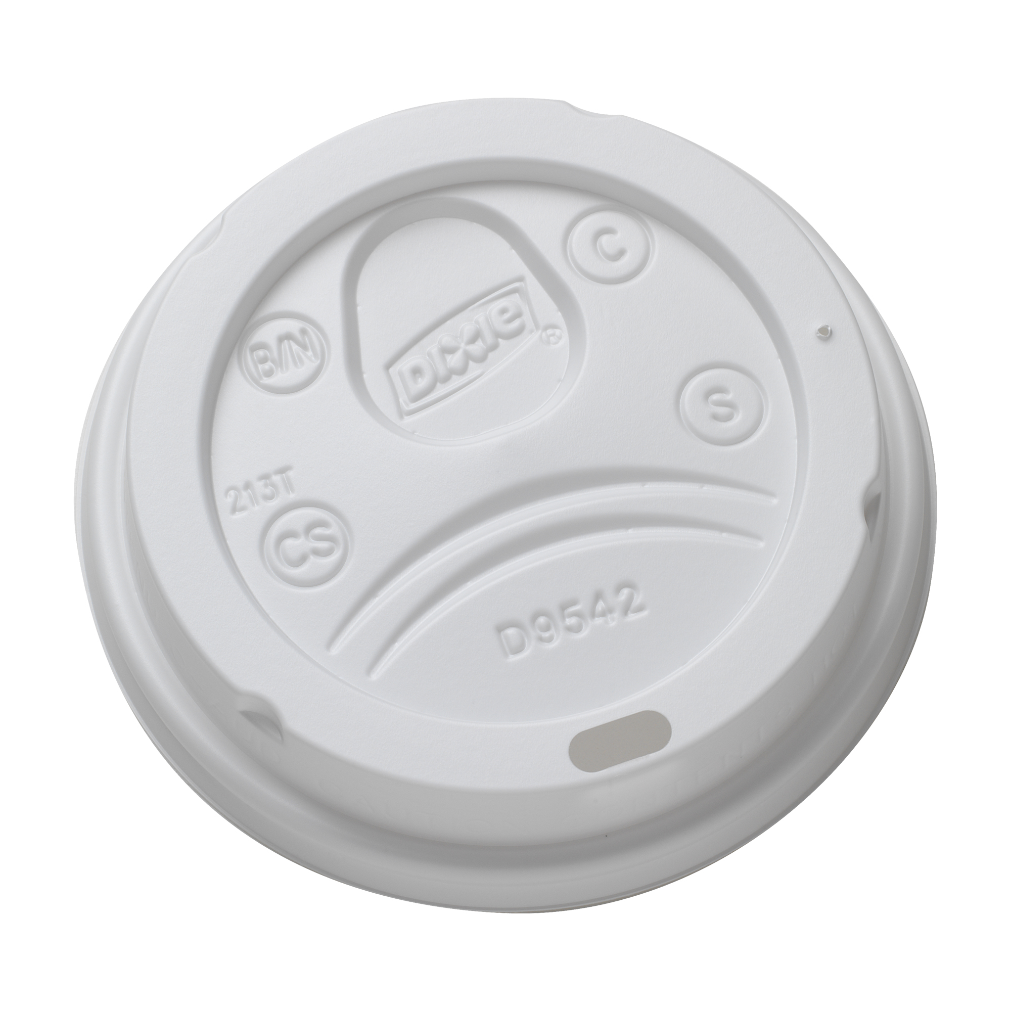 Dixie® Lid Dome Plastic White For 16-20 OZ Hot Cup Sip
