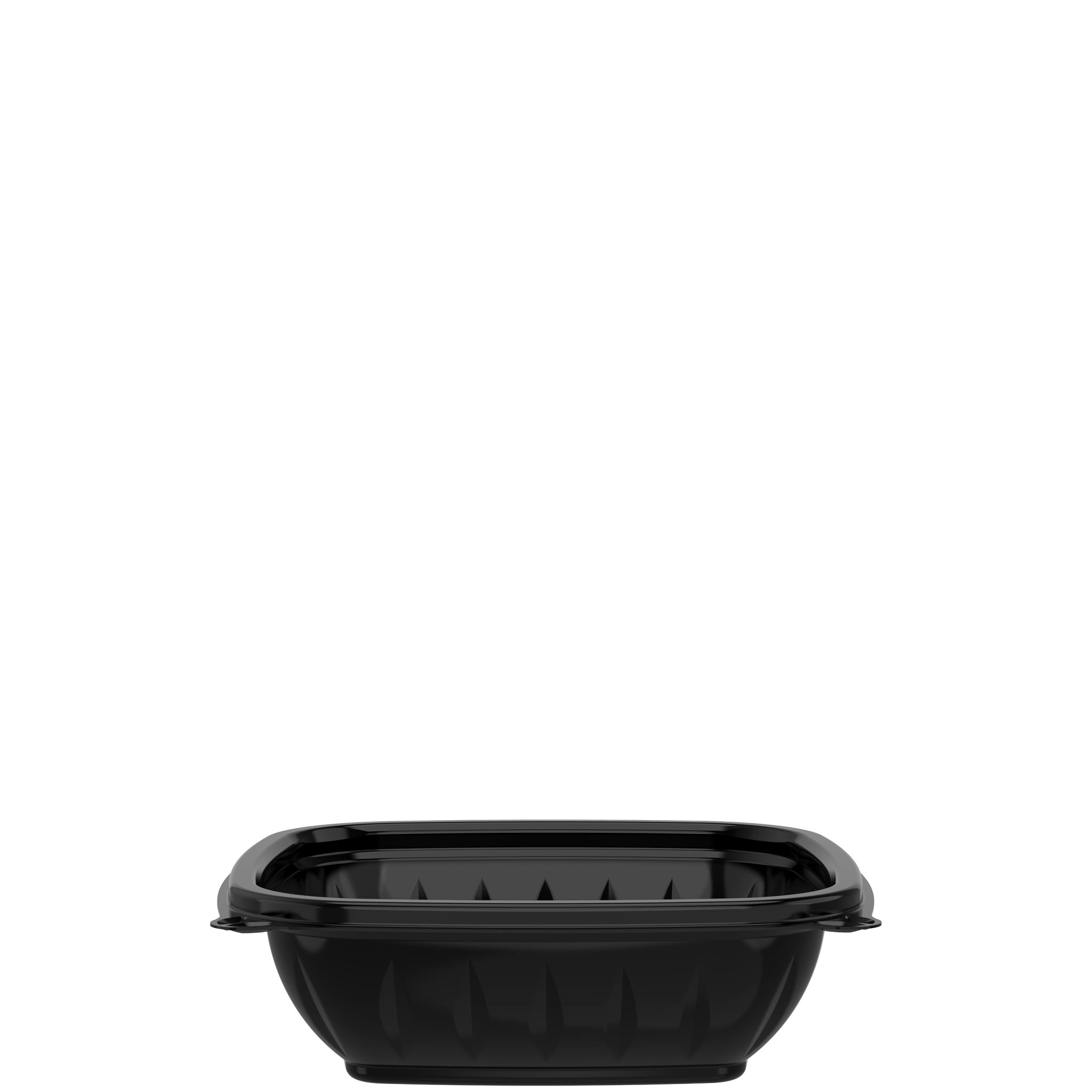 Dart® PP Plastic Square Bowl - 32 Oz., Black | Summit Paper