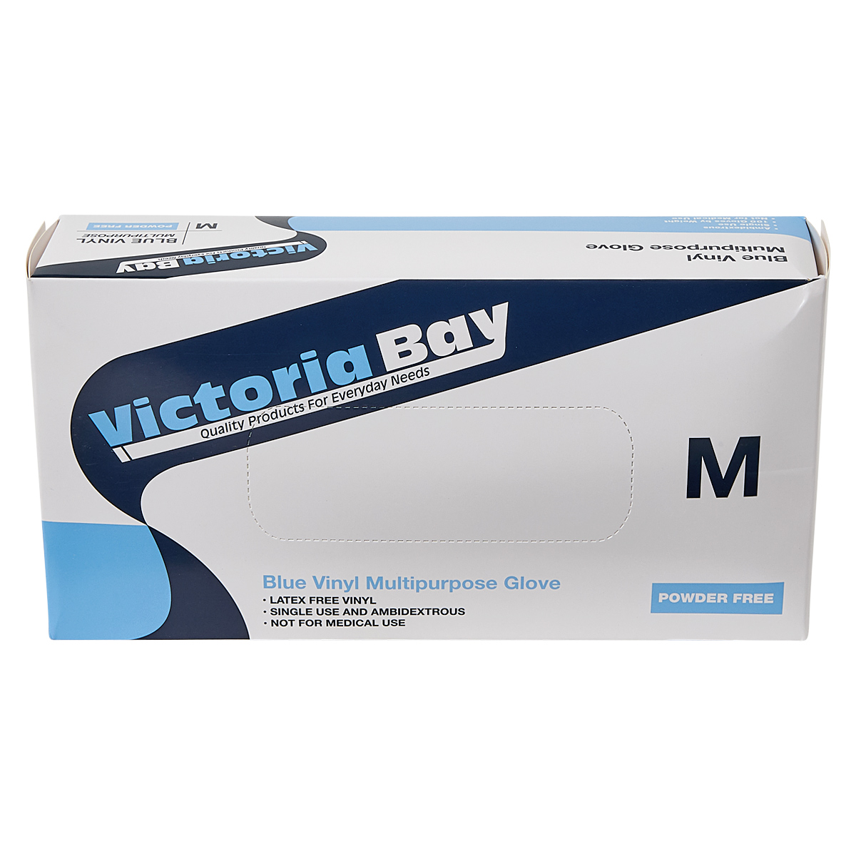 Victoria Bay General Purpose Gloves Medium (MED) Blue Vinyl