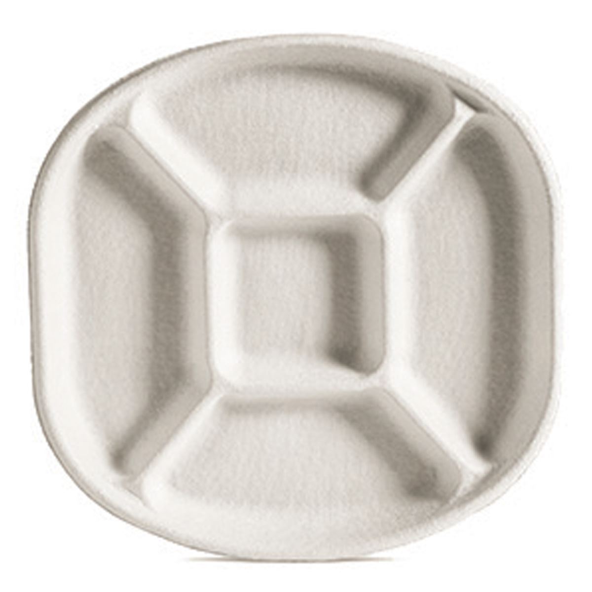 Savaday® Cafeteria & School Lunch Tray 6X9 IN 5 Compartment Molded