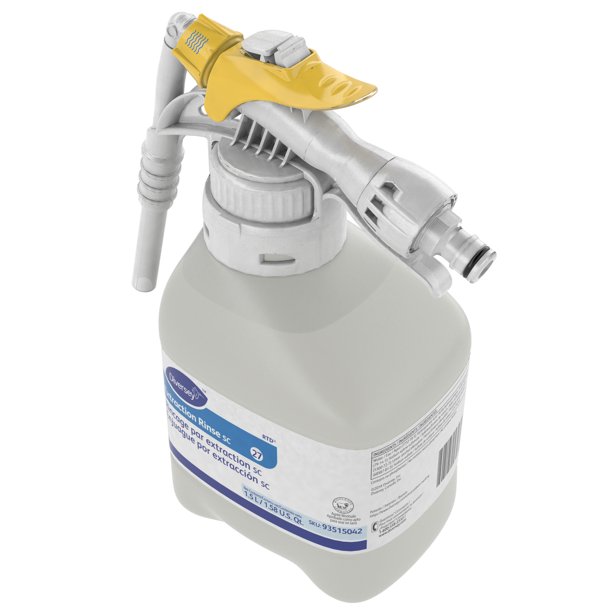 Diversey Fruity Scent Carpet Extraction Rinse 1.5 L Acidic Liquid