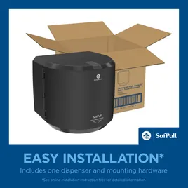 Sofpull® Paper Towel Dispenser Plastic Wall Mount, Locking Black