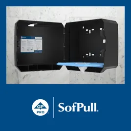 Sofpull® Paper Towel Dispenser Plastic Wall Mount, Locking Black