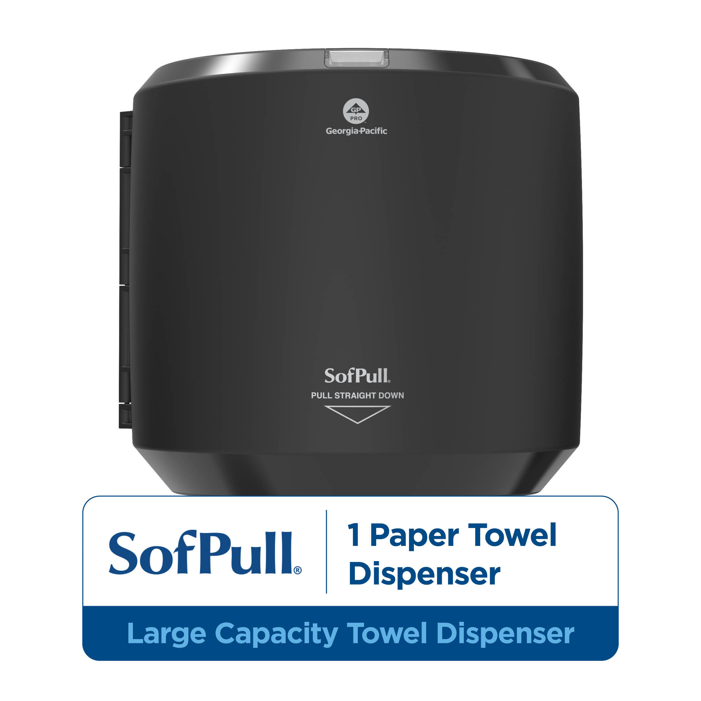 Sofpull® Paper Towel Dispenser Plastic Wall Mount, Locking Black