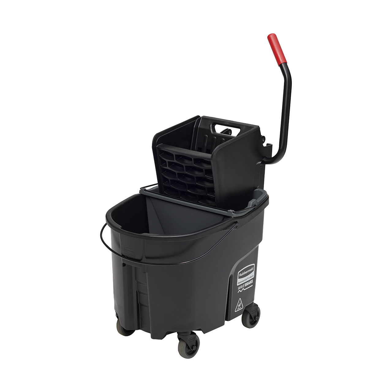 WaveBrake® Mop Bucket & Wringer 35 QT Plastic Black Gray Dual