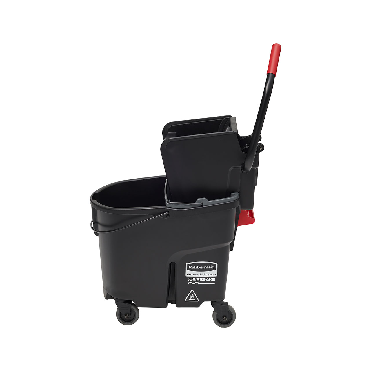 WaveBrake® Mop Bucket & Wringer 35 QT Plastic Black Gray Dual