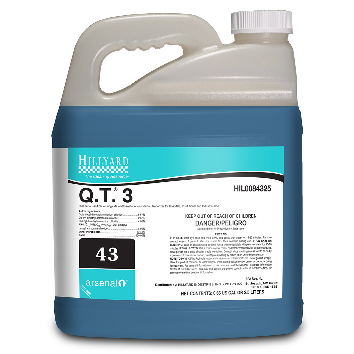 Arsenal® One Q.T. 3 Floral Disinfectant Cleaner 2.5 L Liquid 4