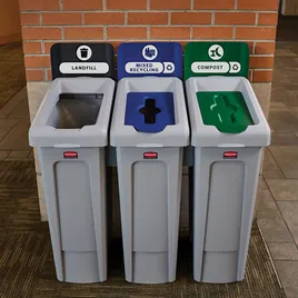 優先配送 Recycling Mixed Jim® Slim 1-Stream 15.25X12X40 Bin Recycling アイドル