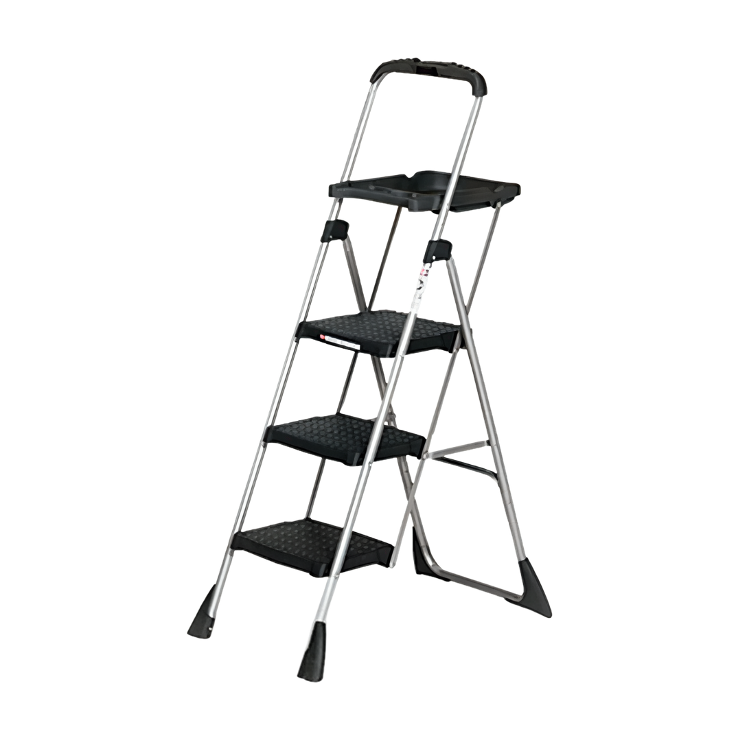 Max Work Platform Ladder 55 IN 225 LB Steel Three Step 1/Each