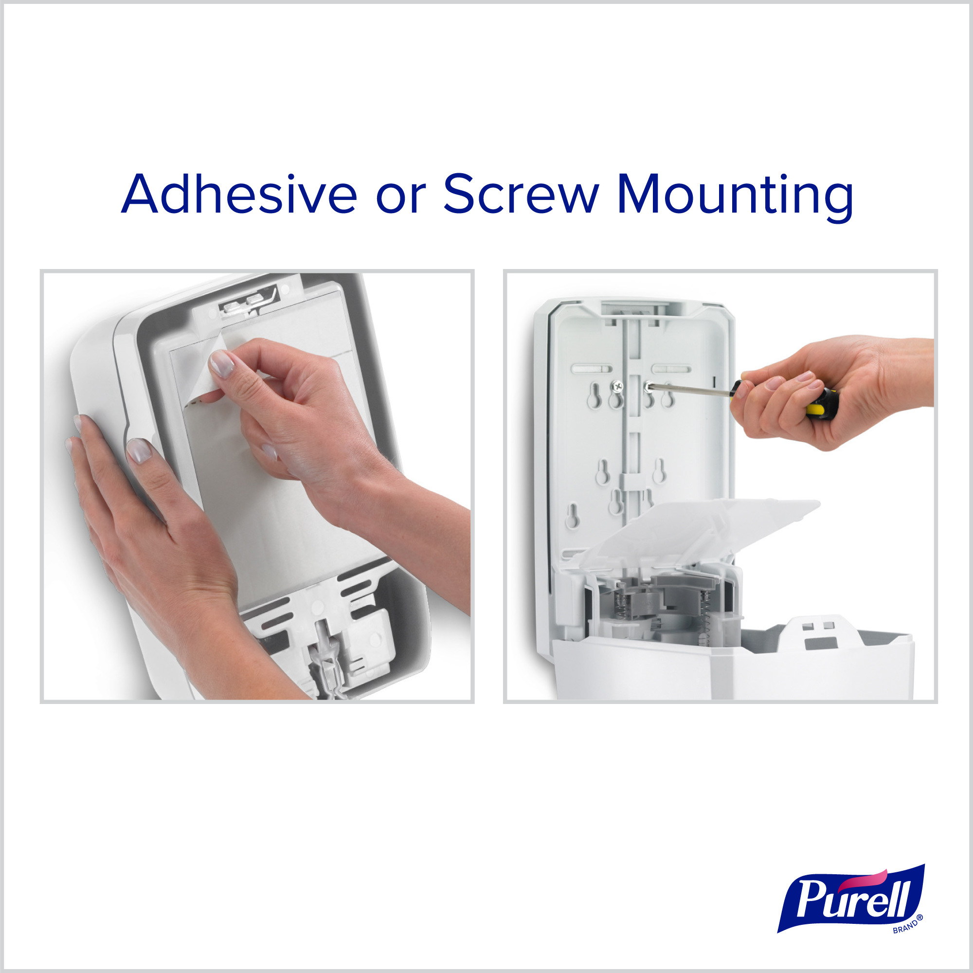 Purell® Hand Sanitizer Dispenser 1200 mL White Wall Mount Push