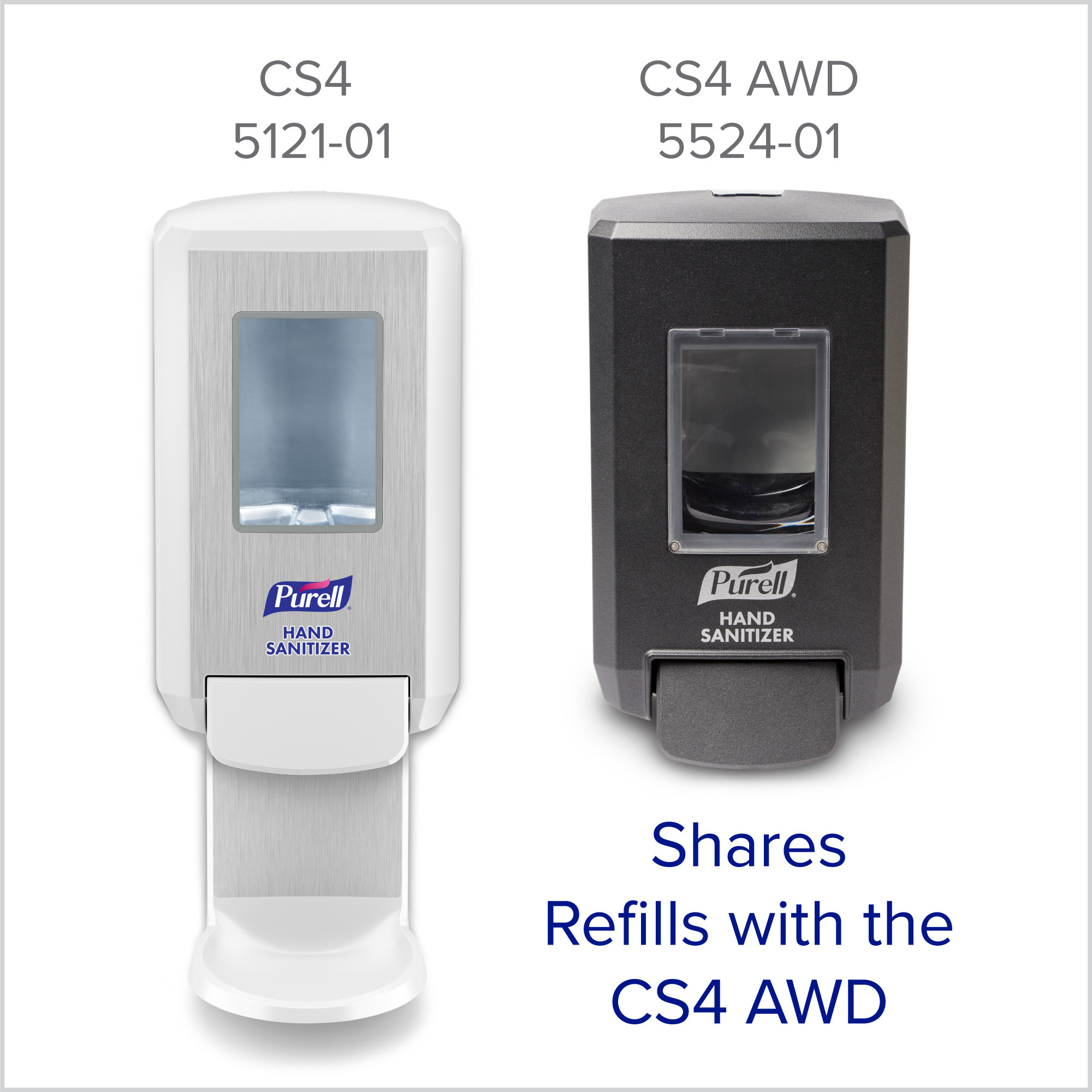 Purell® Hand Sanitizer Dispenser 1200 mL White Wall Mount Push