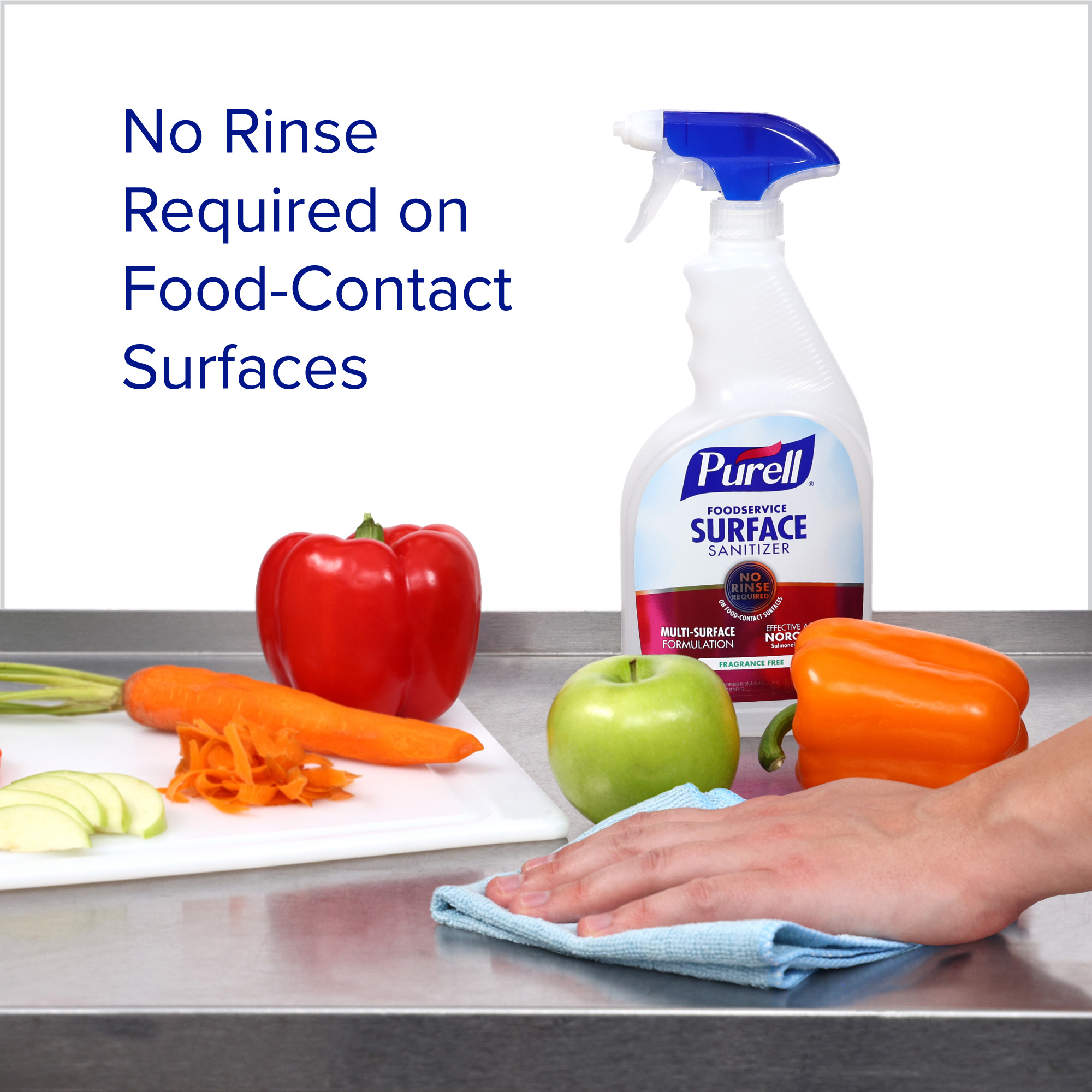 Purell® Unscented Food Service Sanitizer 4.69X2.92X9.06 IN 1 QT