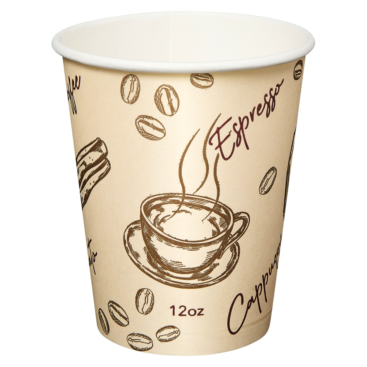 Victoria Bay Hot Cup 12 OZ Paper Serenity II 1000/Case | Imperial Dade