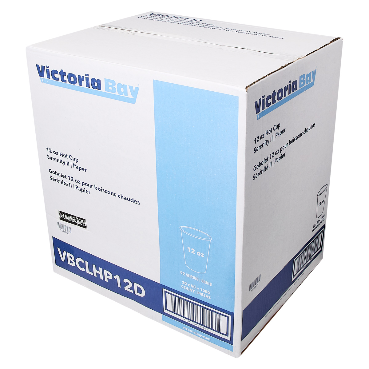 Victoria Bay Hot Cup 12 OZ Paper Serenity II 1000/Case | Imperial Dade