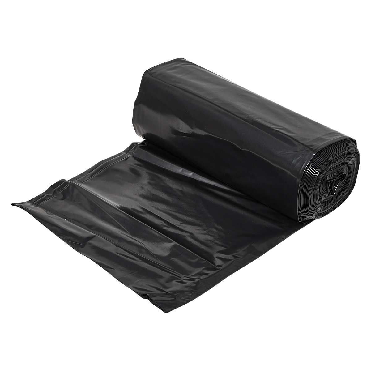 Victoria Bay Can Liner 38X58 IN 60 GAL Black LLDPE 2MIL Roll 100