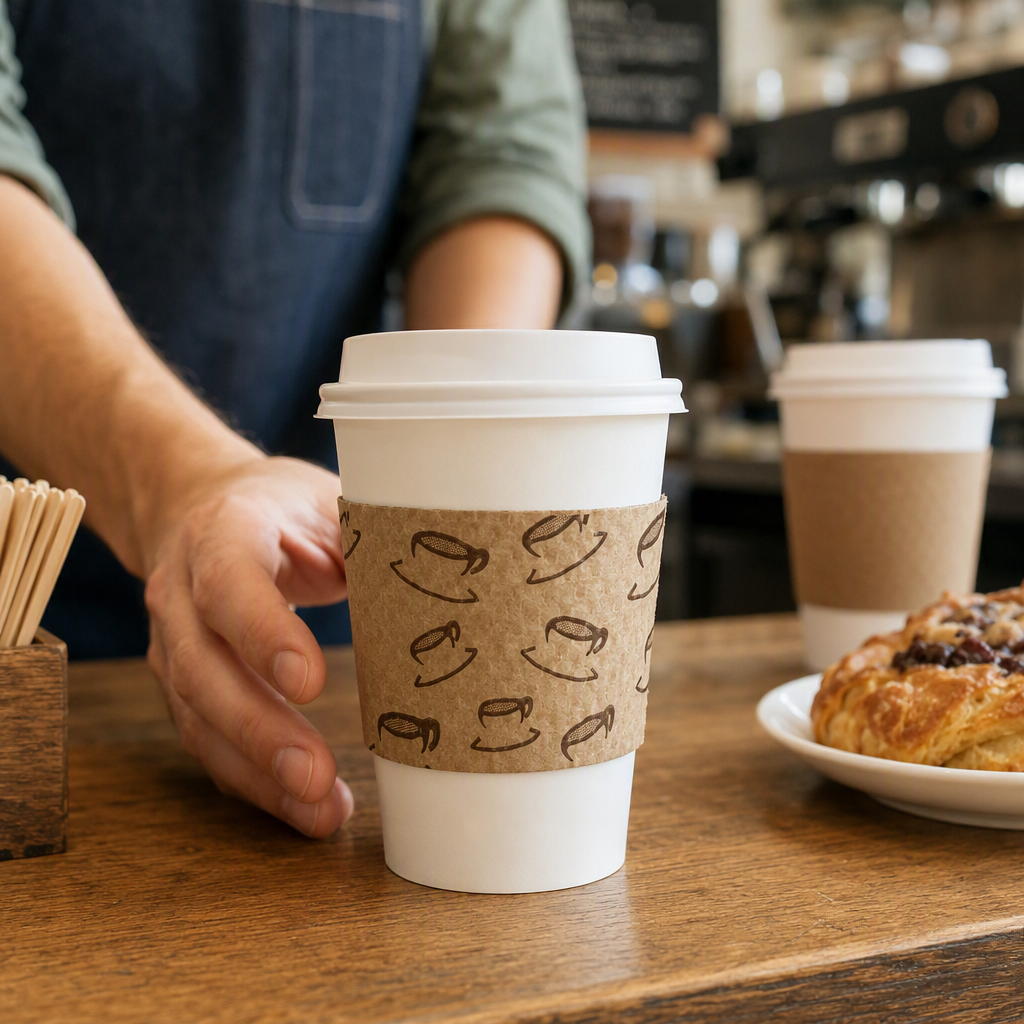 マスク　WAKE CUP！ モカ　スリーブ Bagcraft® Java Jacket® Cup Sleeve 4.7X2.5 IN Kraft Artisan For