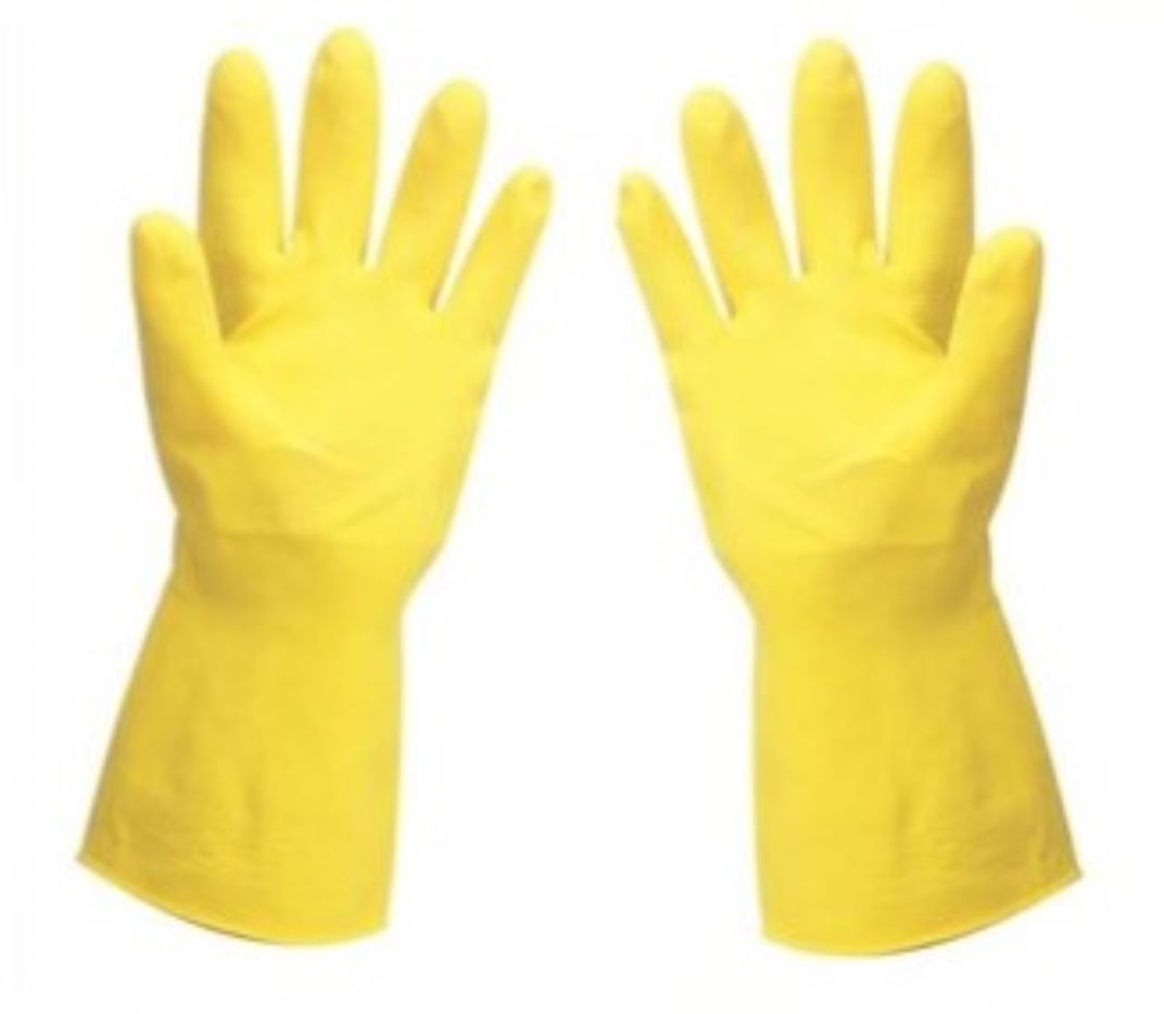 Gloves XL Yellow Rubber Latex 1/Dozen | Imperial Dade