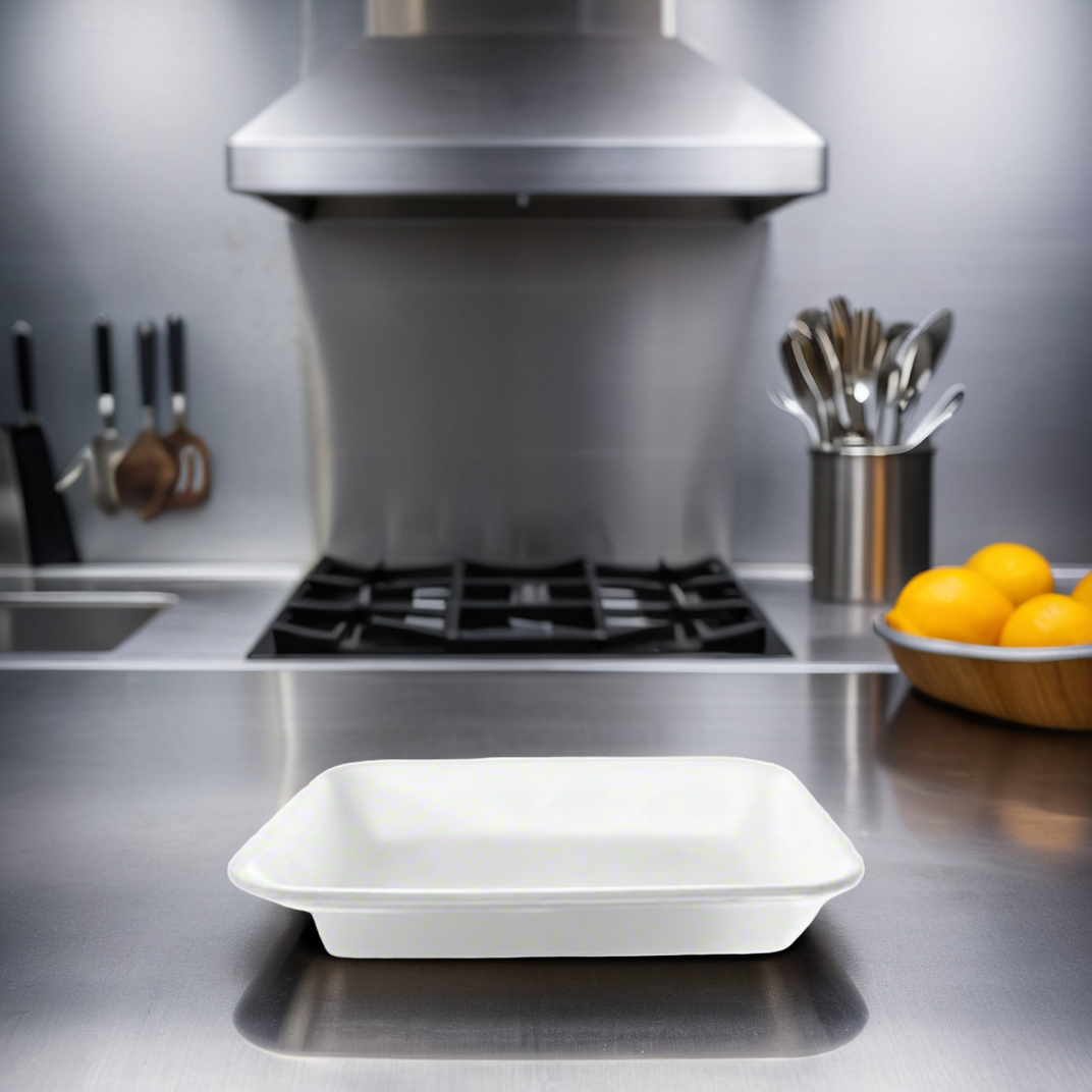 3 Tray 8.6X6.3 IN PP White 400/Case | Imperial Dade