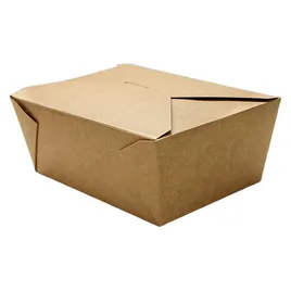 Karat® #4 Take-Out Box Fold-Top Kraft 160/Case | Imperial Dade
