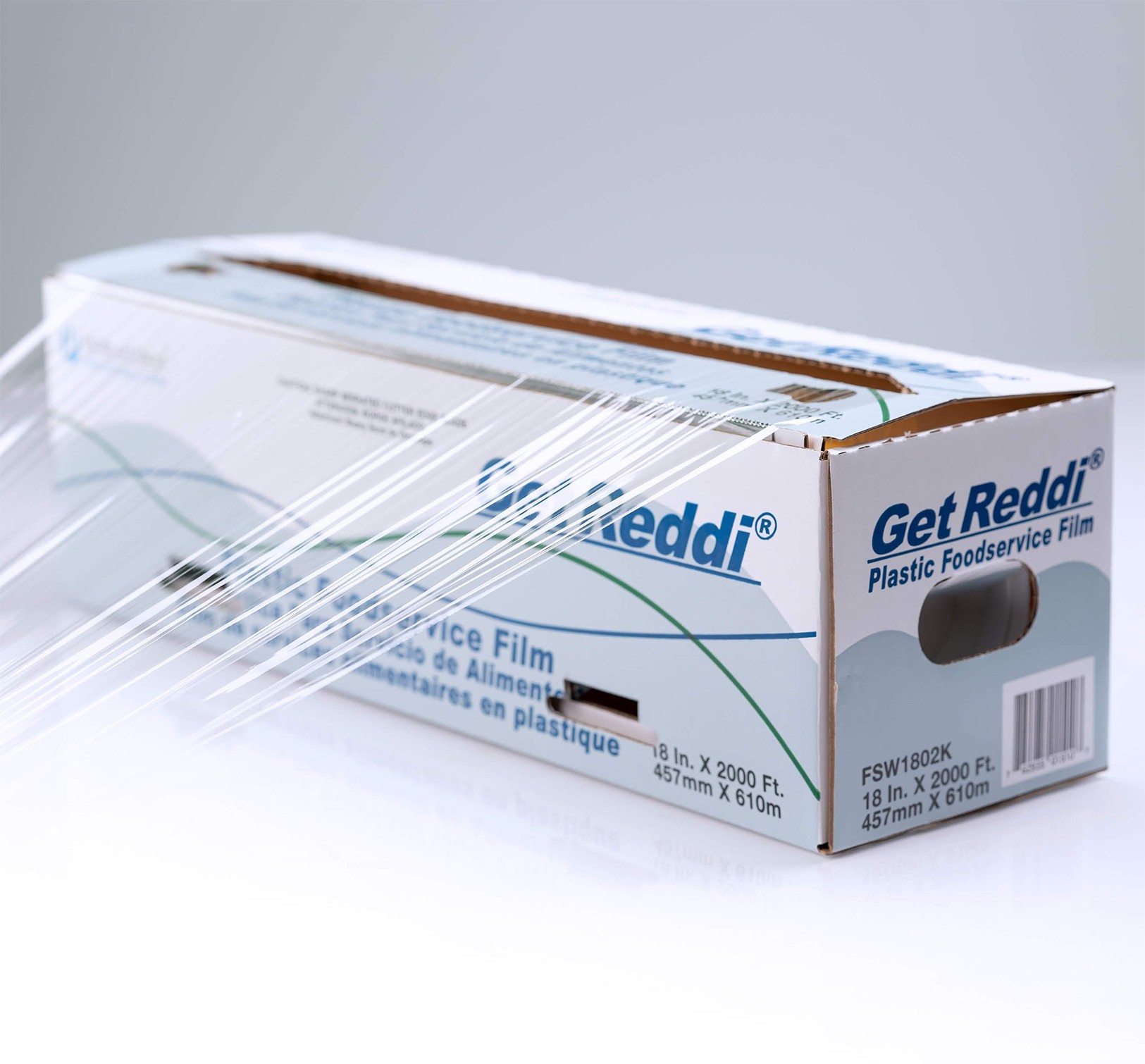 Get Reddi® Foodservice Cling Film Cutter & Roll 12IN X2000FT PVC 1