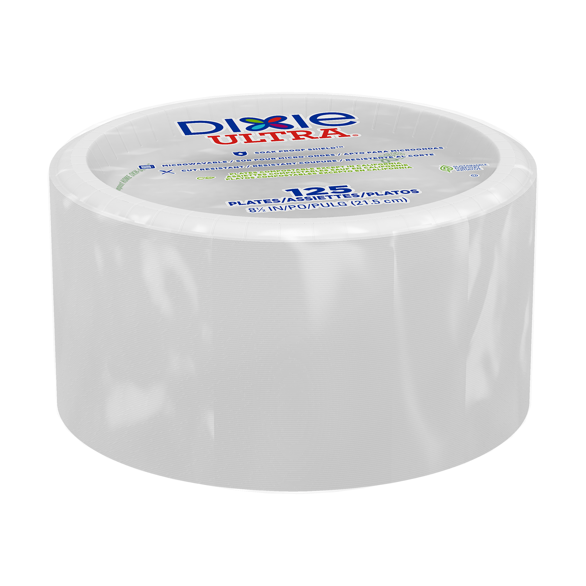 Dixie® Ultra Plate 9 IN Paper White Heavyweight 500/Case