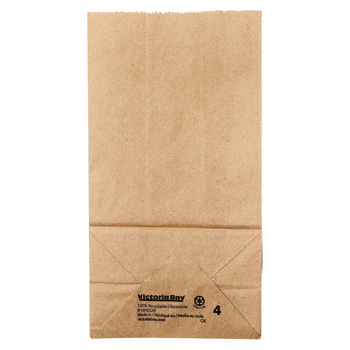Victoria Bay Bag 4.88X3.27X10 IN Paper #4 Kraft 500/Bundle