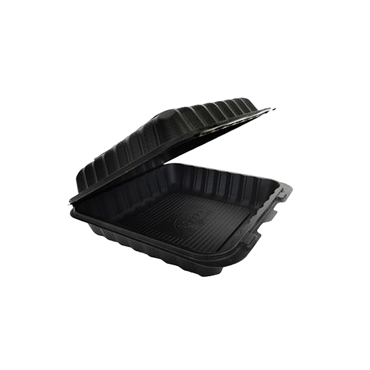 Victoria Bay Take-Out Container Hinged 8X8X3 IN MFPP Black Square