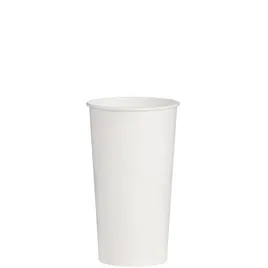 Solo® Cold Cup 21 OZ Double Sided Poly Paper (DSP) White Leak