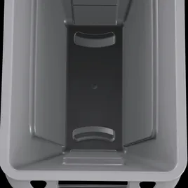 Garbage シングル 1023GY Grey Rectangular Garbage Can with 23 Gallon Capacity