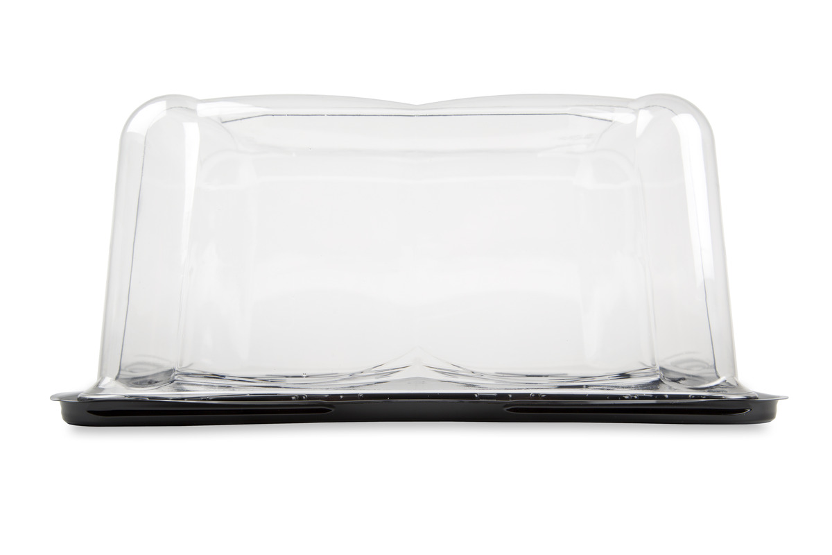 DisplayCake® 1/8 Sheet Cake Container & Lid Combo With Dome Lid