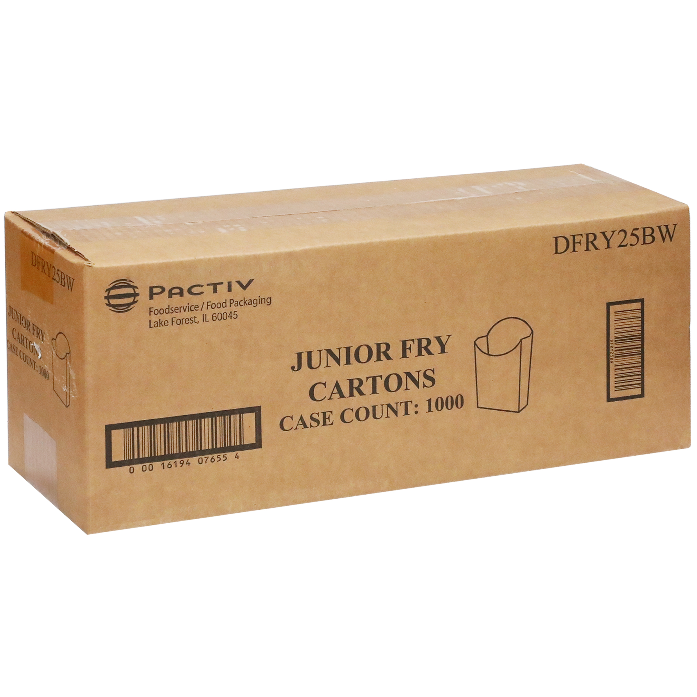 French Fry Take-Out Container Small (SM) 2.5 OZ 3.28X1.65X3.90 IN